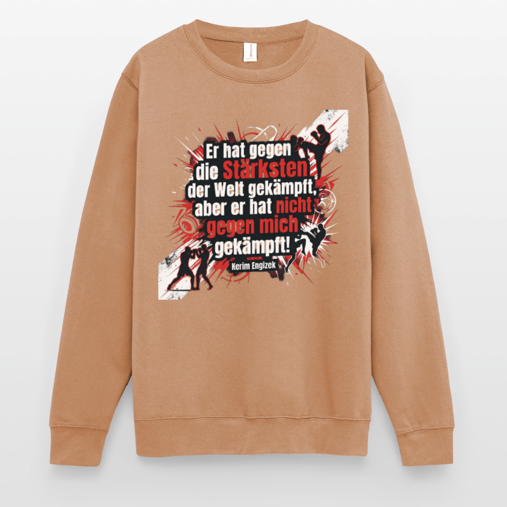 Kerim Engizek Fan-Hoodie – "Gegen mich gekämpft" – Premium MMA Statement-Sweatshirt - Mocca
