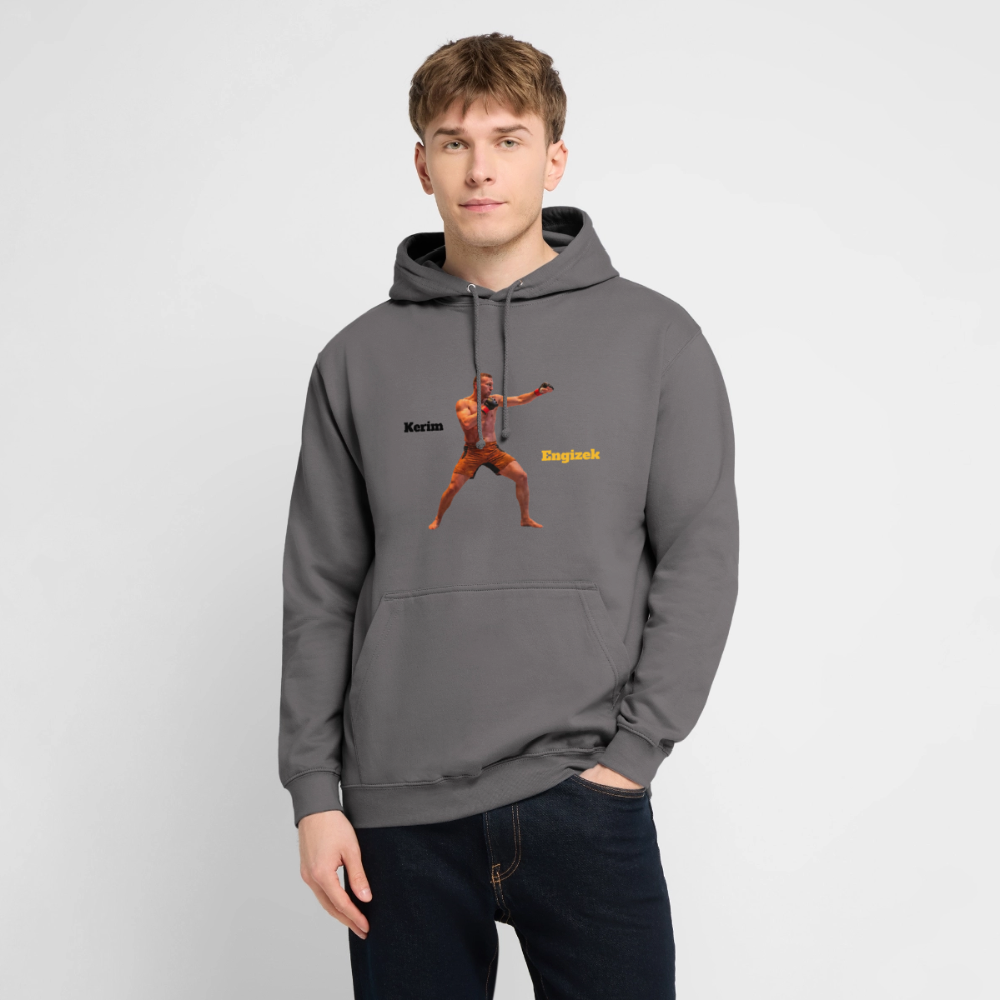 "Grenzen überschritten" Statement Hoodie – MMA & Street-Fighter Spruch – Premium Kampfsport Sweatshirt - Mittelgrau