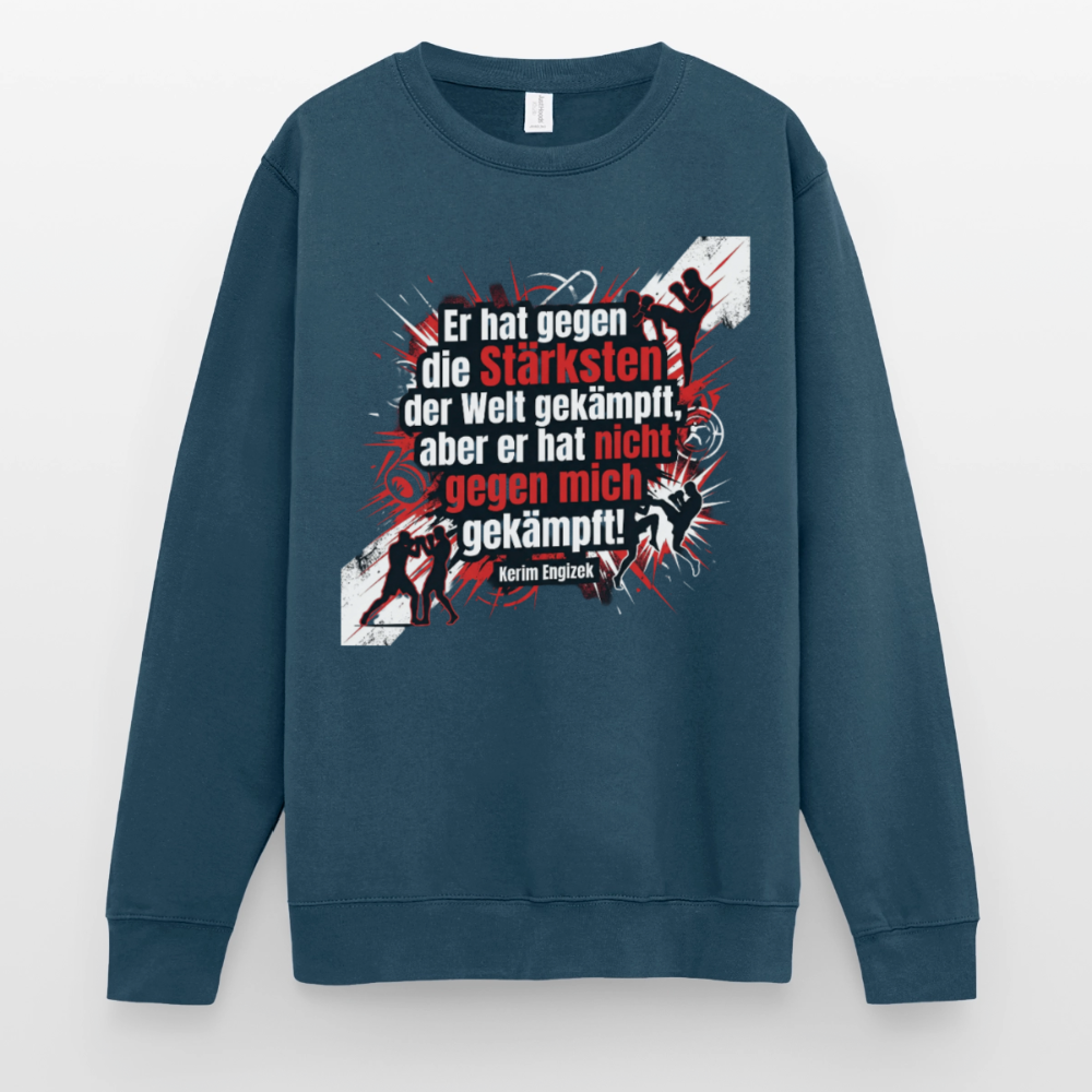 Kerim Engizek Fan-Hoodie – "Gegen mich gekämpft" – Premium MMA Statement-Sweatshirt - Indigoblau