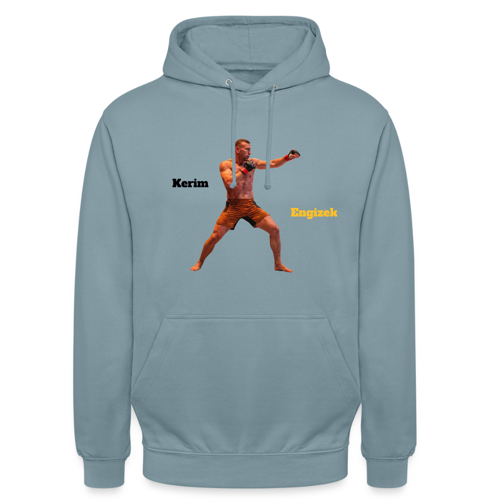 "Grenzen überschritten" Statement Hoodie – MMA & Street-Fighter Spruch – Premium Kampfsport Sweatshirt - Nebelblau