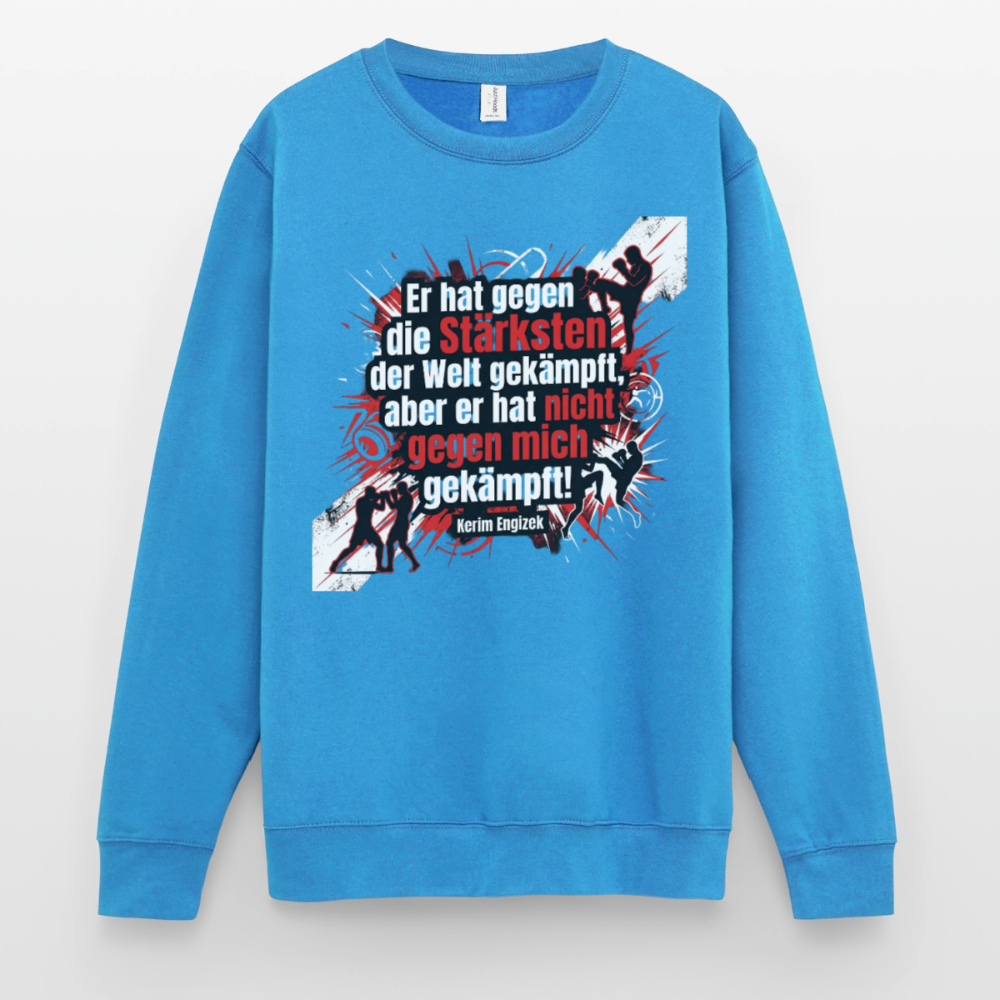 Kerim Engizek Fan-Hoodie – "Gegen mich gekämpft" – Premium MMA Statement-Sweatshirt - Meeresblau