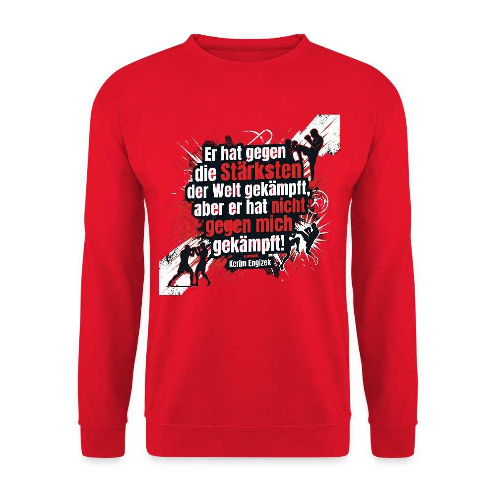 Kerim Engizek Fan-Hoodie – "Gegen mich gekämpft" – Premium MMA Statement-Sweatshirt - Rot