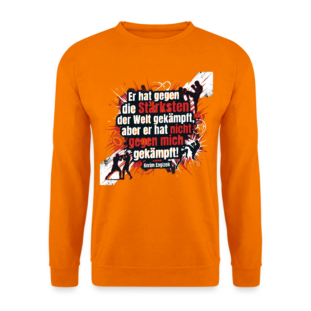 Kerim Engizek Fan-Hoodie – "Gegen mich gekämpft" – Premium MMA Statement-Sweatshirt - Orange