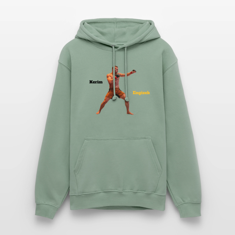 "Grenzen überschritten" Statement Hoodie – MMA & Street-Fighter Spruch – Premium Kampfsport Sweatshirt - Graugrün