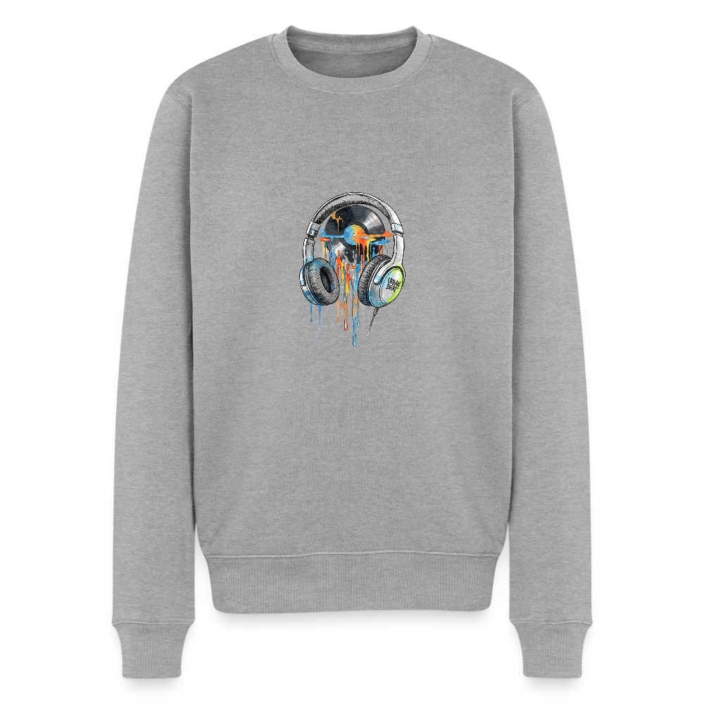 Männer Premium Pullover - Grau meliert