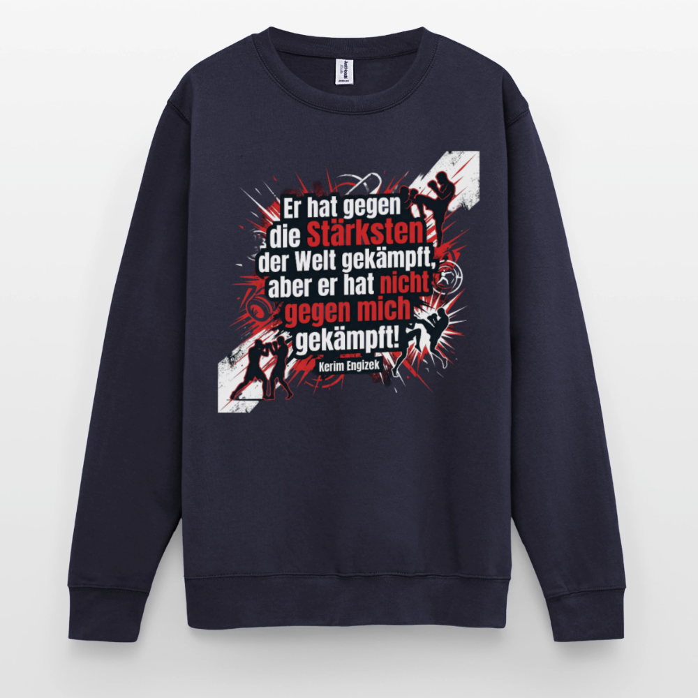 Kerim Engizek Fan-Hoodie – "Gegen mich gekämpft" – Premium MMA Statement-Sweatshirt - Navy