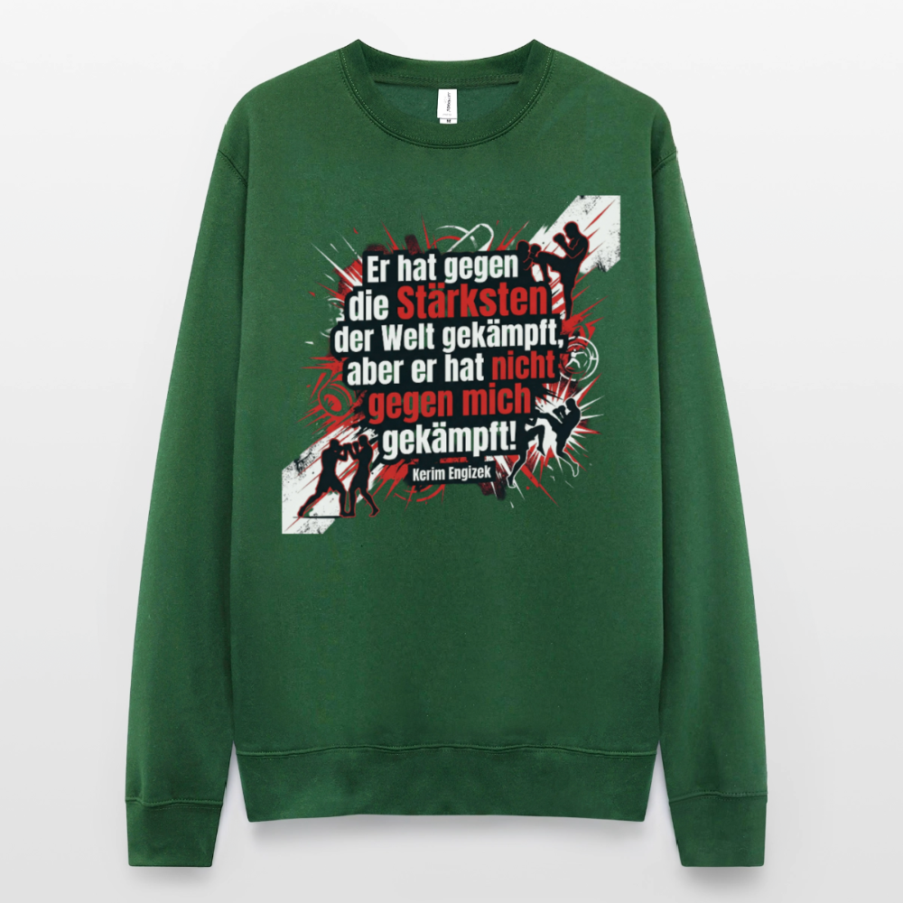 Kerim Engizek Fan-Hoodie – "Gegen mich gekämpft" – Premium MMA Statement-Sweatshirt - Grün