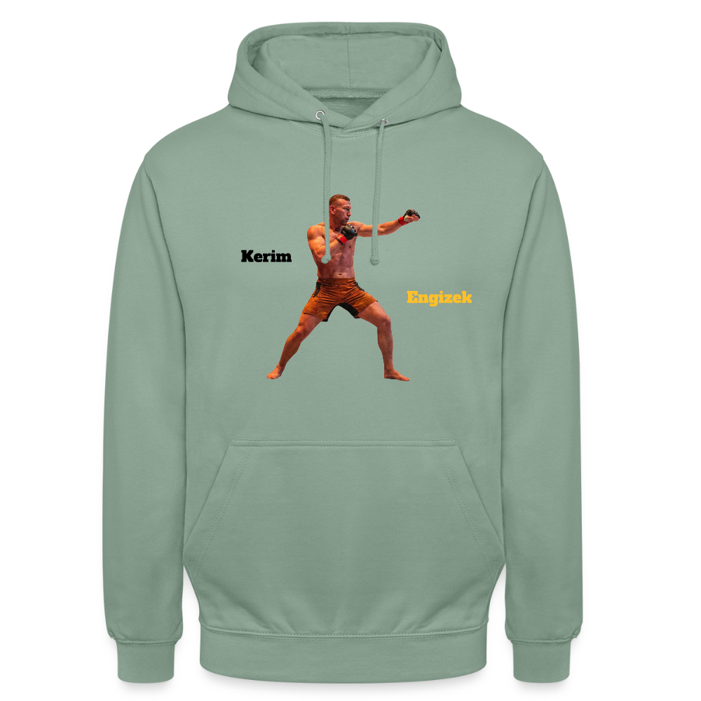 "Grenzen überschritten" Statement Hoodie – MMA & Street-Fighter Spruch – Premium Kampfsport Sweatshirt - Graugrün