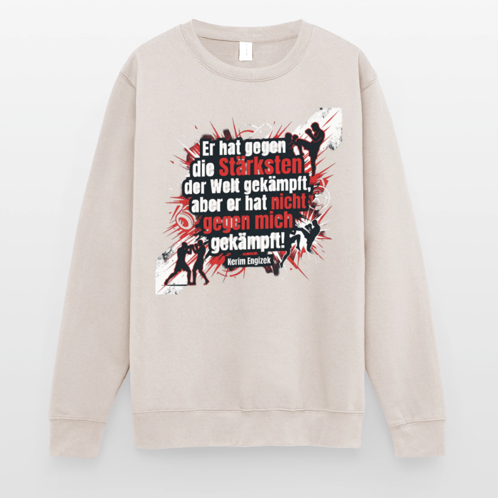 Kerim Engizek Fan-Hoodie – "Gegen mich gekämpft" – Premium MMA Statement-Sweatshirt - Sand