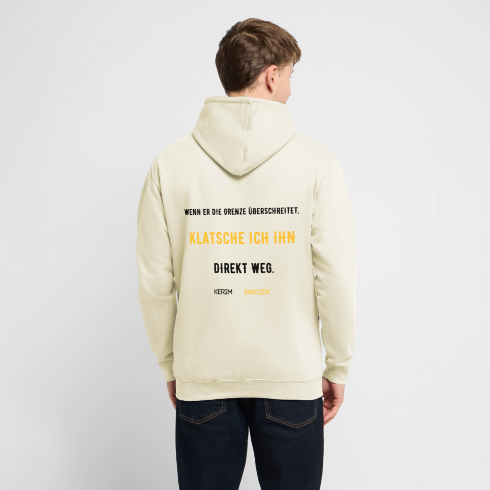 "Grenzen überschritten" Statement Hoodie – MMA & Street-Fighter Spruch – Premium Kampfsport Sweatshirt - Vanille-Milchshake