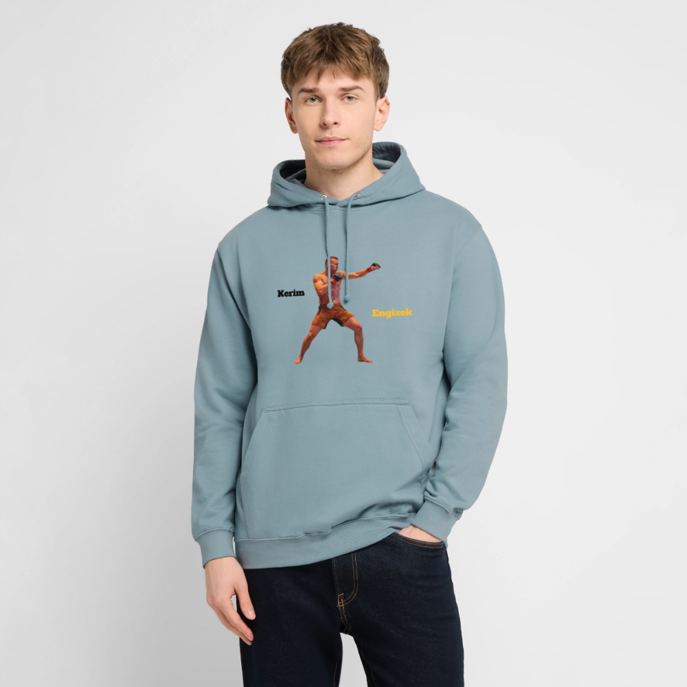"Grenzen überschritten" Statement Hoodie – MMA & Street-Fighter Spruch – Premium Kampfsport Sweatshirt - Nebelblau