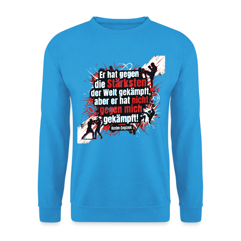 Kerim Engizek Fan-Hoodie – "Gegen mich gekämpft" – Premium MMA Statement-Sweatshirt - Meeresblau