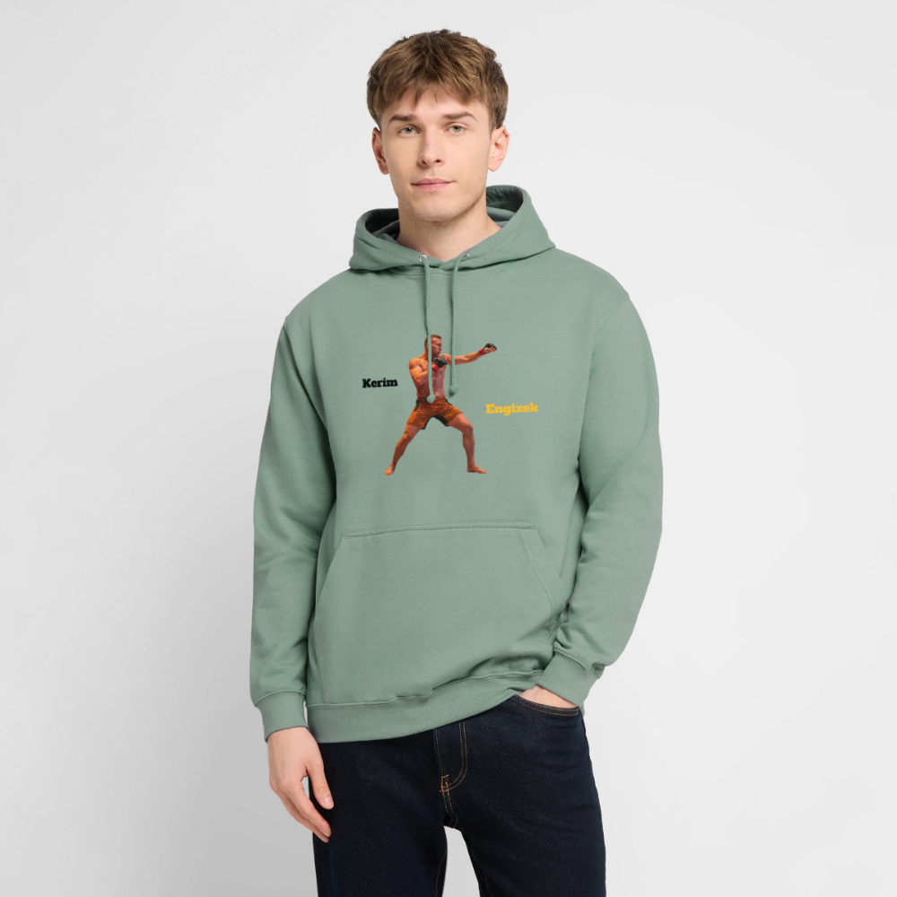 "Grenzen überschritten" Statement Hoodie – MMA & Street-Fighter Spruch – Premium Kampfsport Sweatshirt - Graugrün