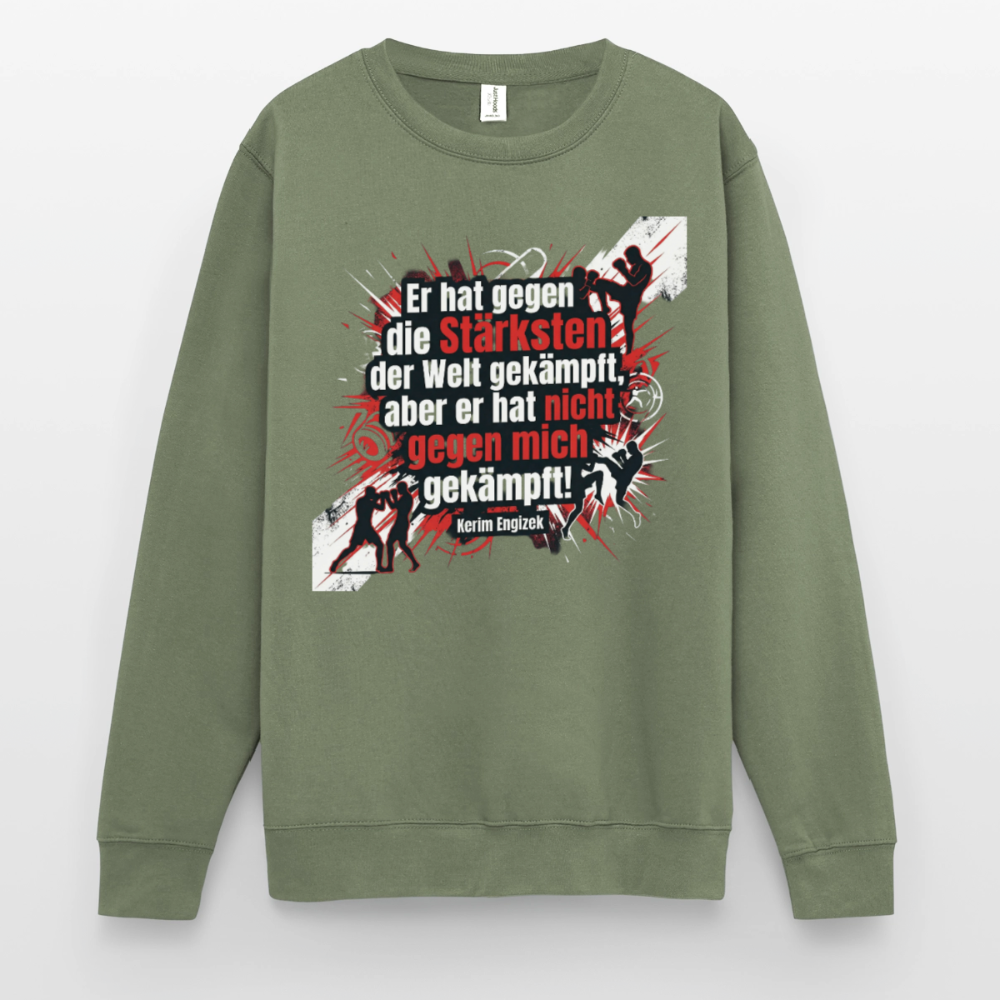 Kerim Engizek Fan-Hoodie – "Gegen mich gekämpft" – Premium MMA Statement-Sweatshirt - Armeegrün