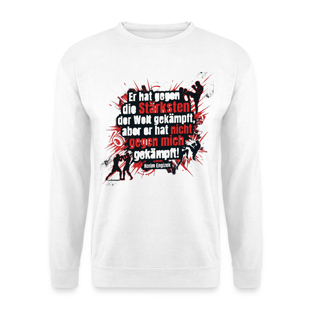 Kerim Engizek Fan-Hoodie – "Gegen mich gekämpft" – Premium MMA Statement-Sweatshirt - Weiß