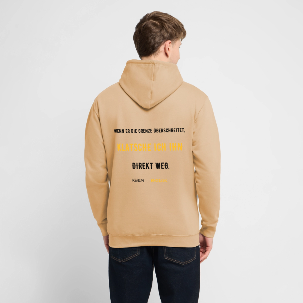 "Grenzen überschritten" Statement Hoodie – MMA & Street-Fighter Spruch – Premium Kampfsport Sweatshirt - Pfirsich