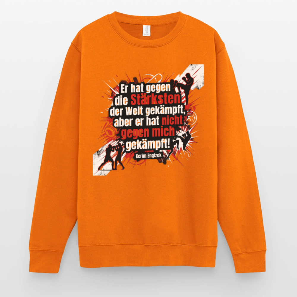 Kerim Engizek Fan-Hoodie – "Gegen mich gekämpft" – Premium MMA Statement-Sweatshirt - Orange