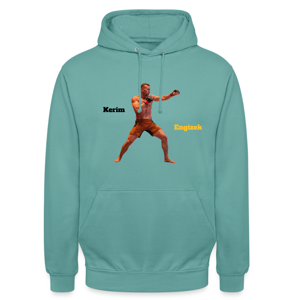 "Grenzen überschritten" Statement Hoodie – MMA & Street-Fighter Spruch – Premium Kampfsport Sweatshirt - Pastelltürkis